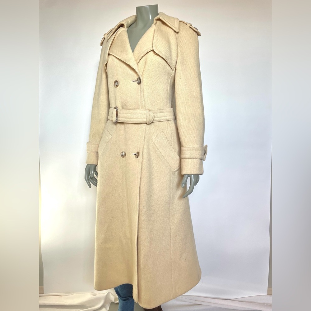 Hettemarks Women’s Wool Coat, Made in Sweden, Pure Wool, Trench Coat
